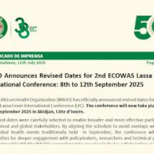 WAHO Announces Revised Dates for 2nd ECOWAS Lassa Fever International Conference